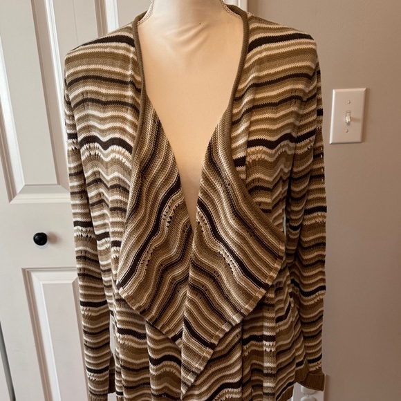 Kim Rogers Sweaters - Kim Rogers Multicolor Striped Cardigan